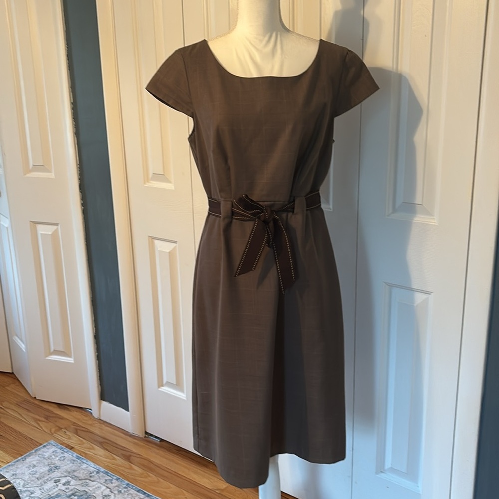 Studio I Dark Gray Patterned Dress